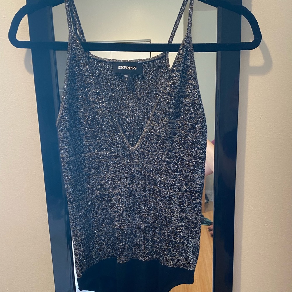 Never Worn silver Express bodysuit